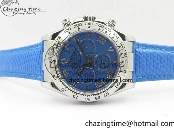 MiroTime 0215 Elegant Daytona 116519 OXF Best Edition Blue Dial on Blue Leather Strap A 3073